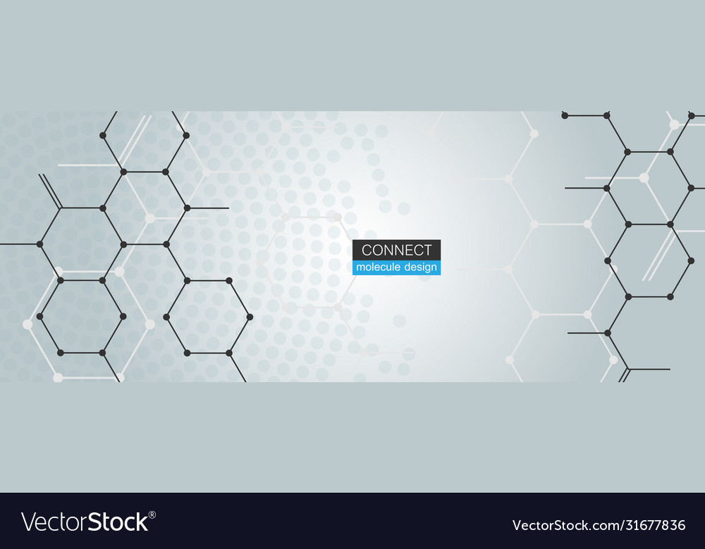 Abstract banner pattern with connected vector image Abstract banner pattern with connected