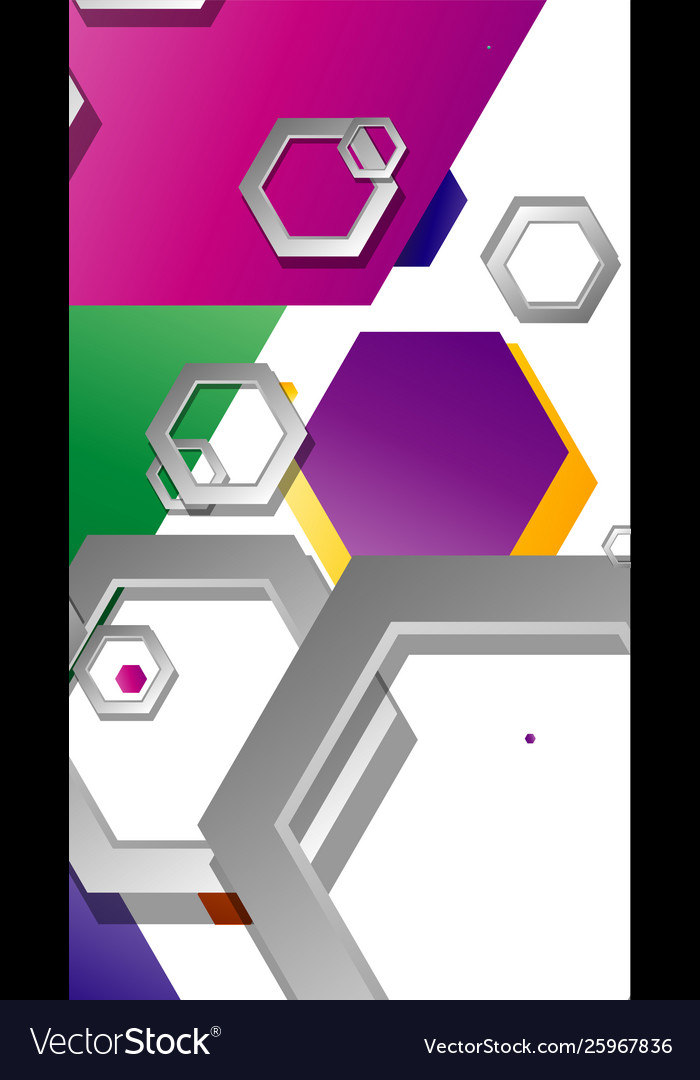 Abstract geometric background with hexagon vector image Abstract geometric background with hexagon
