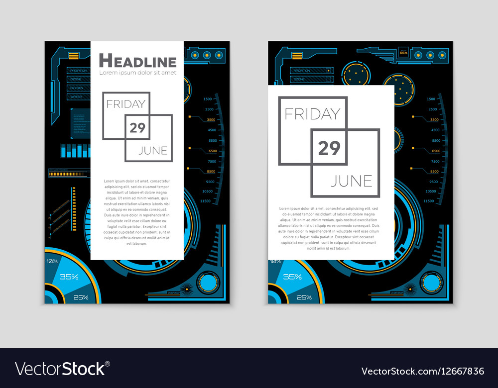 Abstract layout background set for art