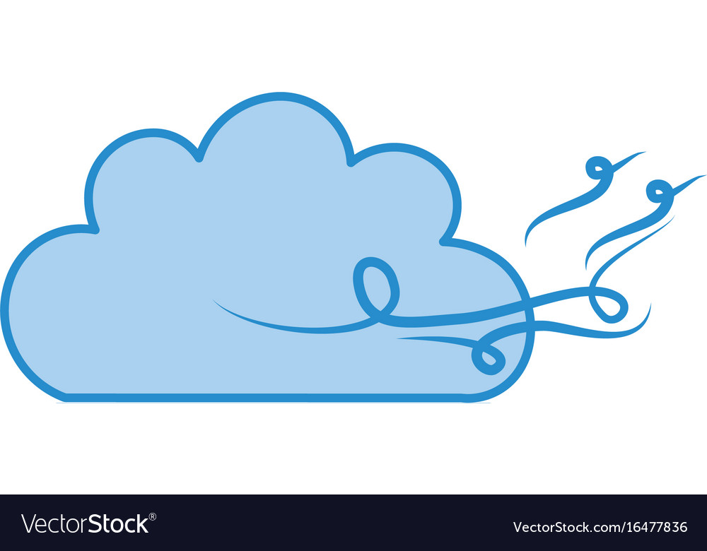 Schöne Fantasiewolke mit Wind