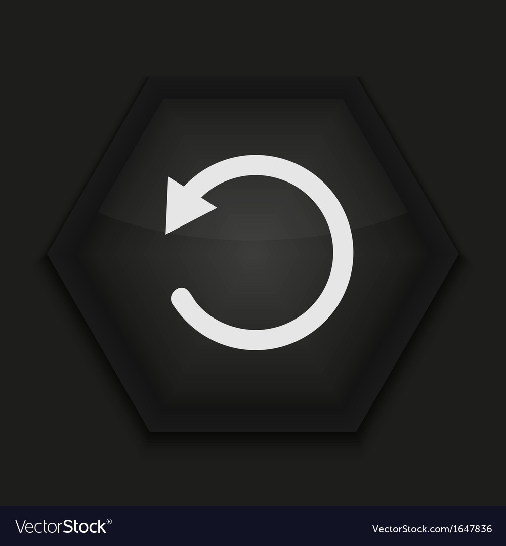 Circular Refresh Icon - Black Background