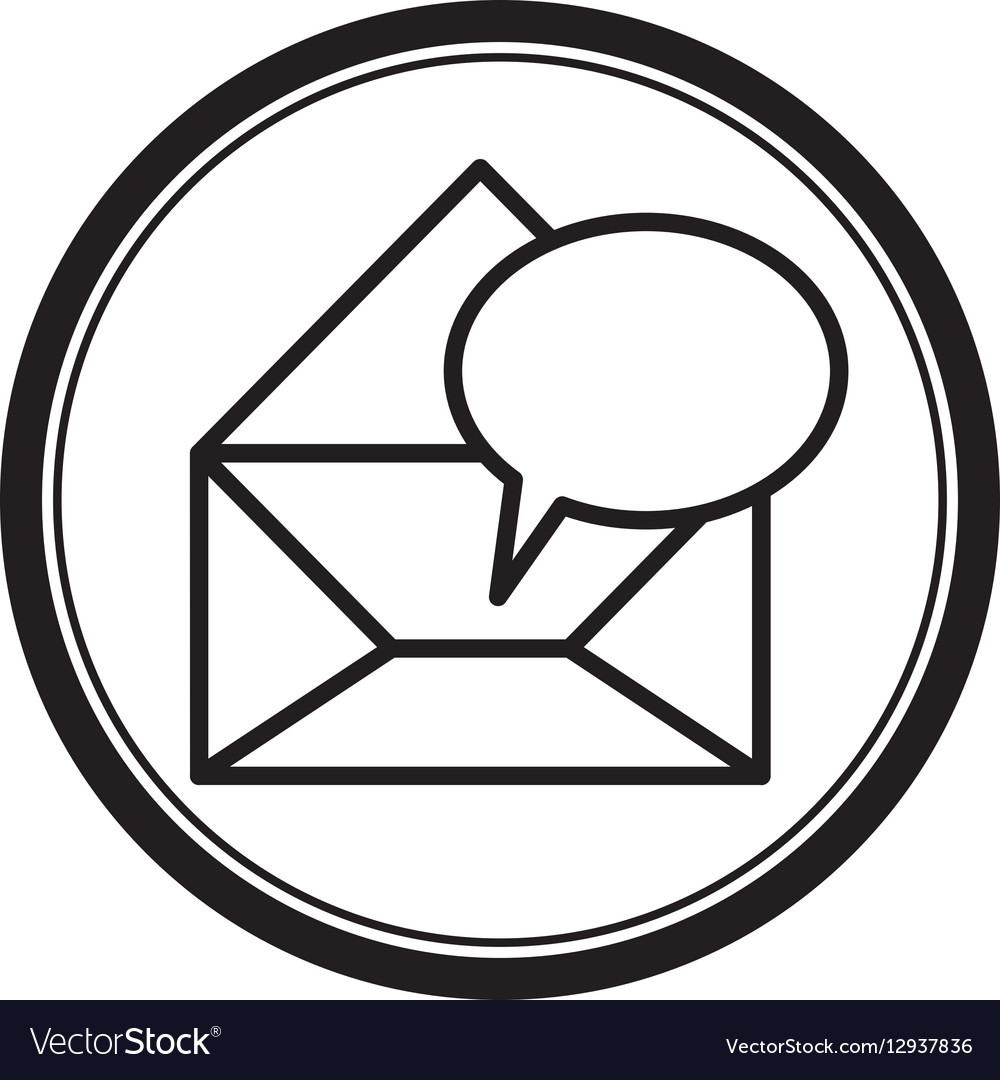 Circular shape with blank paper envelopes opened