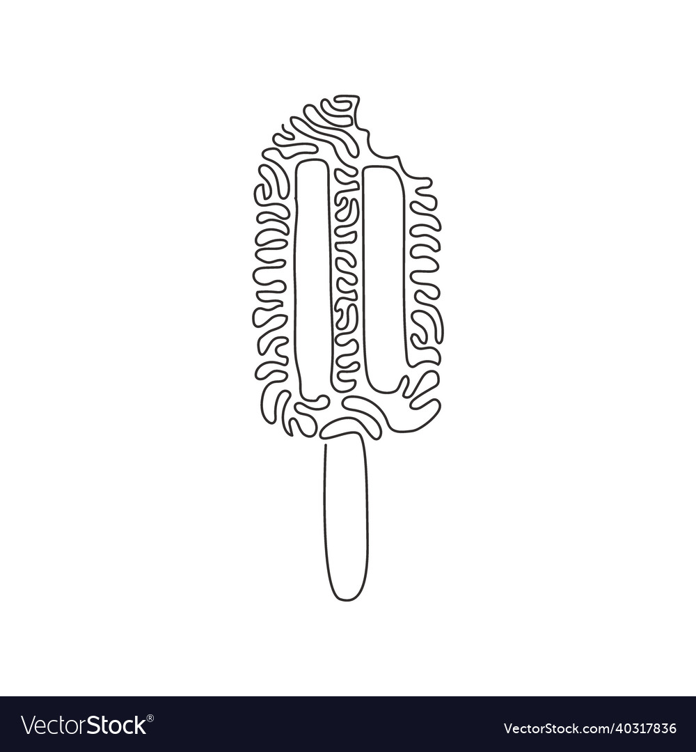 Continuous one line drawing frozen popsicle have