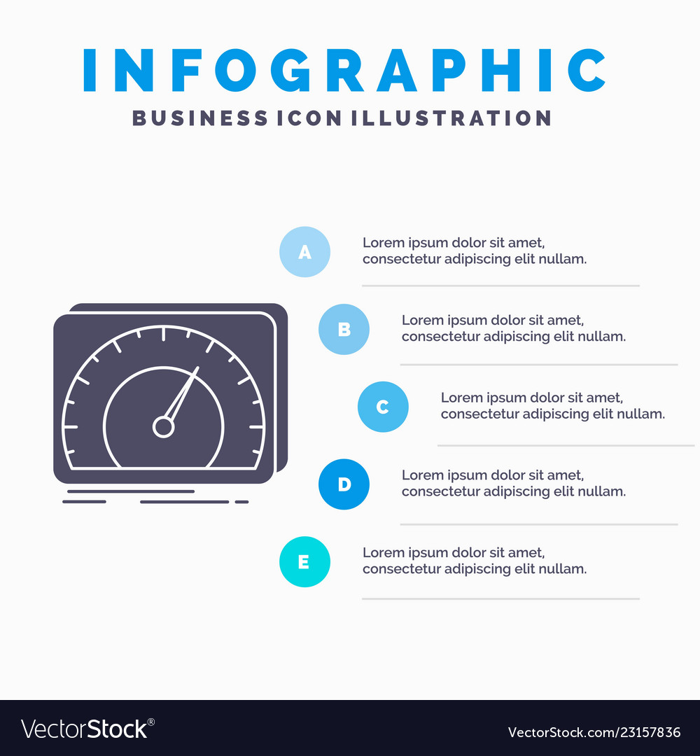 Dashboard device speed test internet infographics