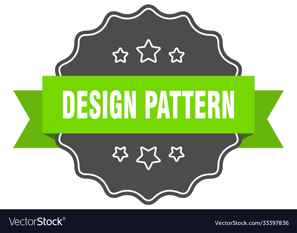 Design pattern label isolated seal