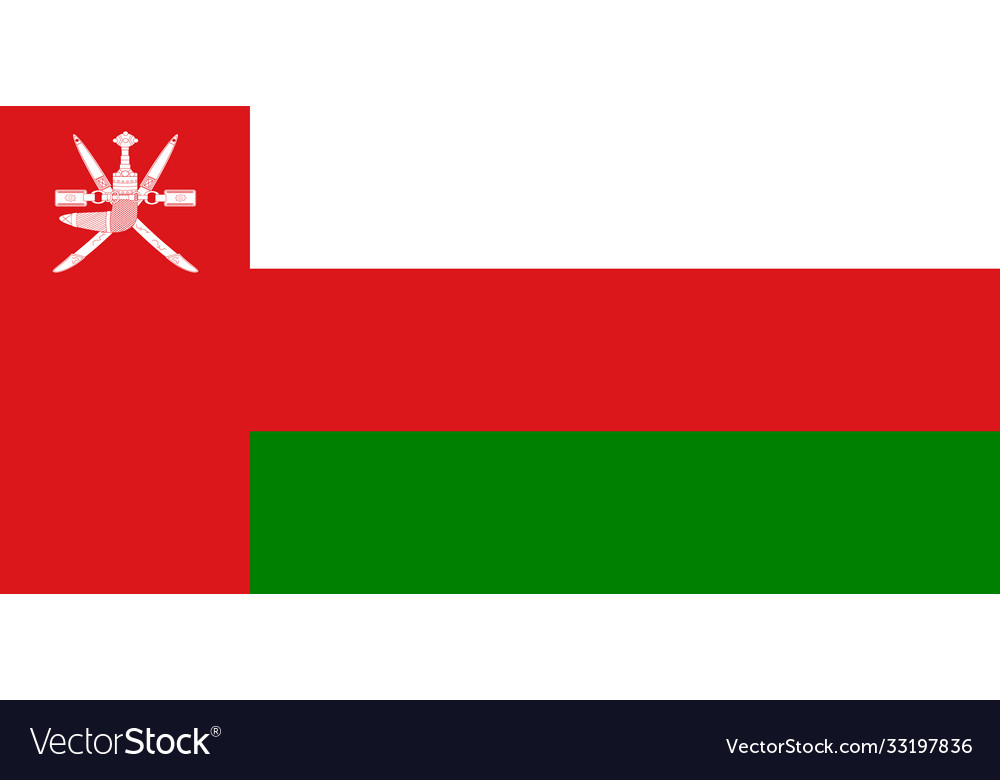 Flag oman Royalty Free Vector Image - VectorStock