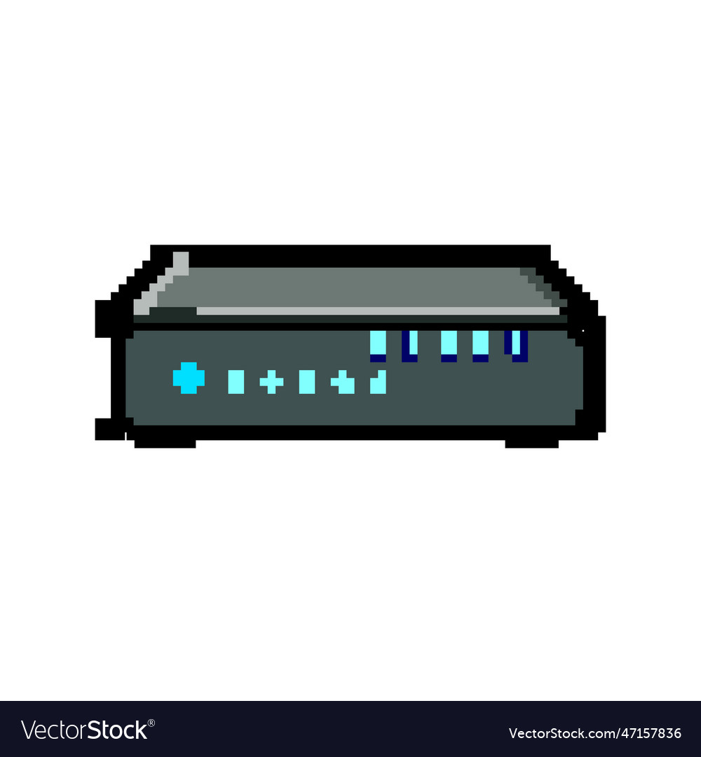 Internet dsl modem game pixel art vector image Internet dsl modem game pixel art