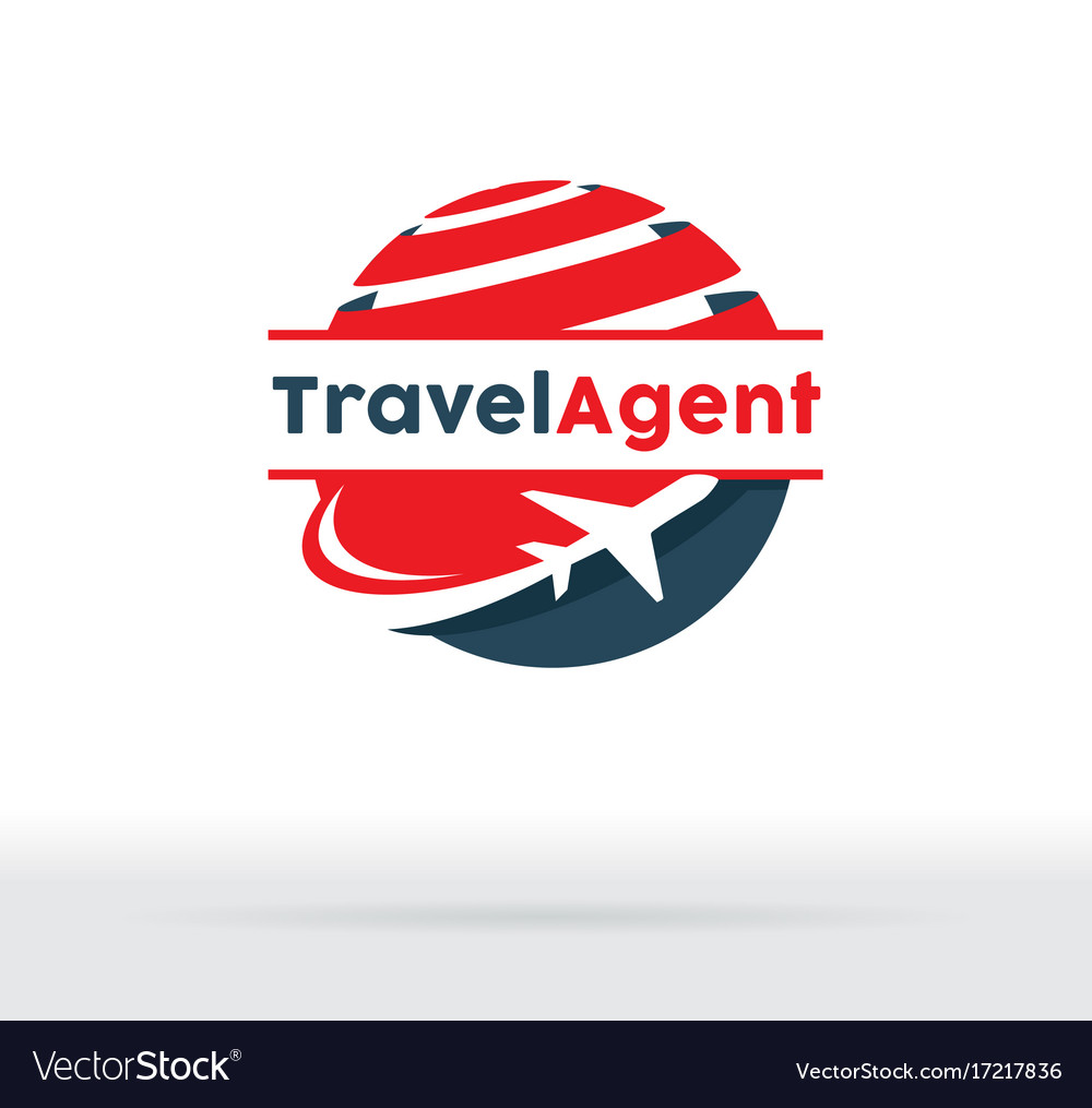 Jet aircraft with globe symbol for travel agency Vector Image