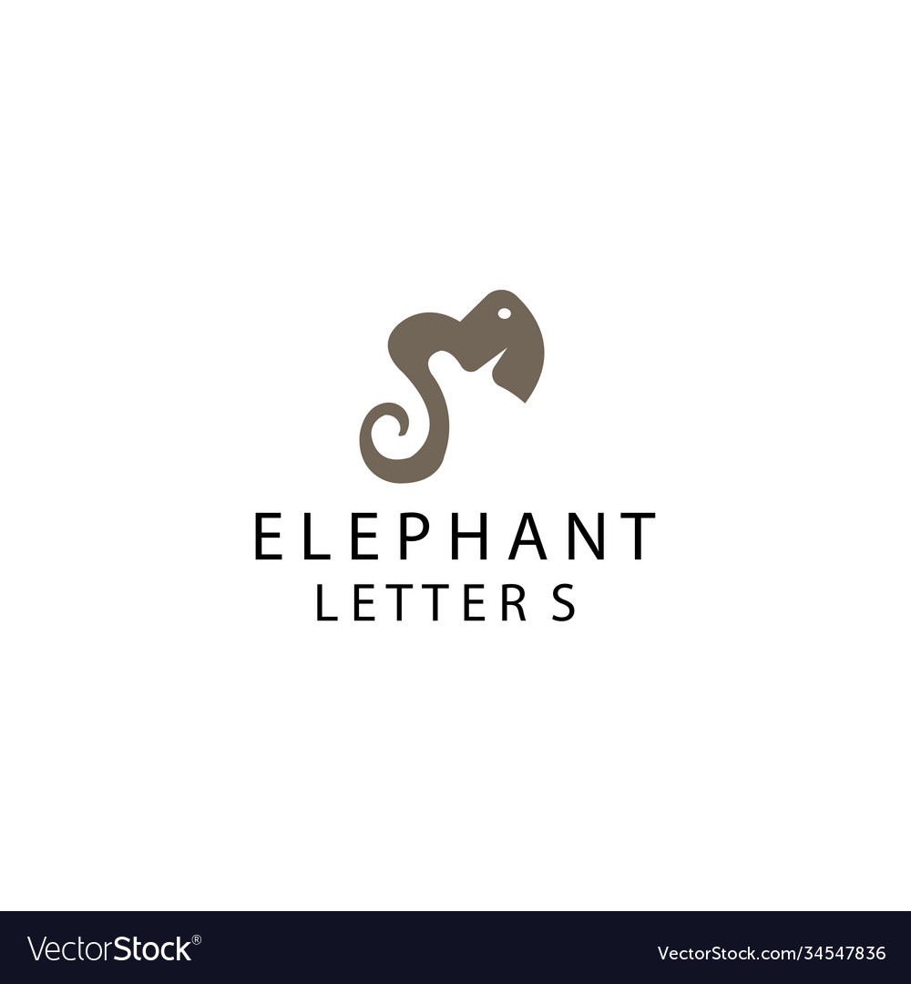 Letter s elephant logo modern creative design