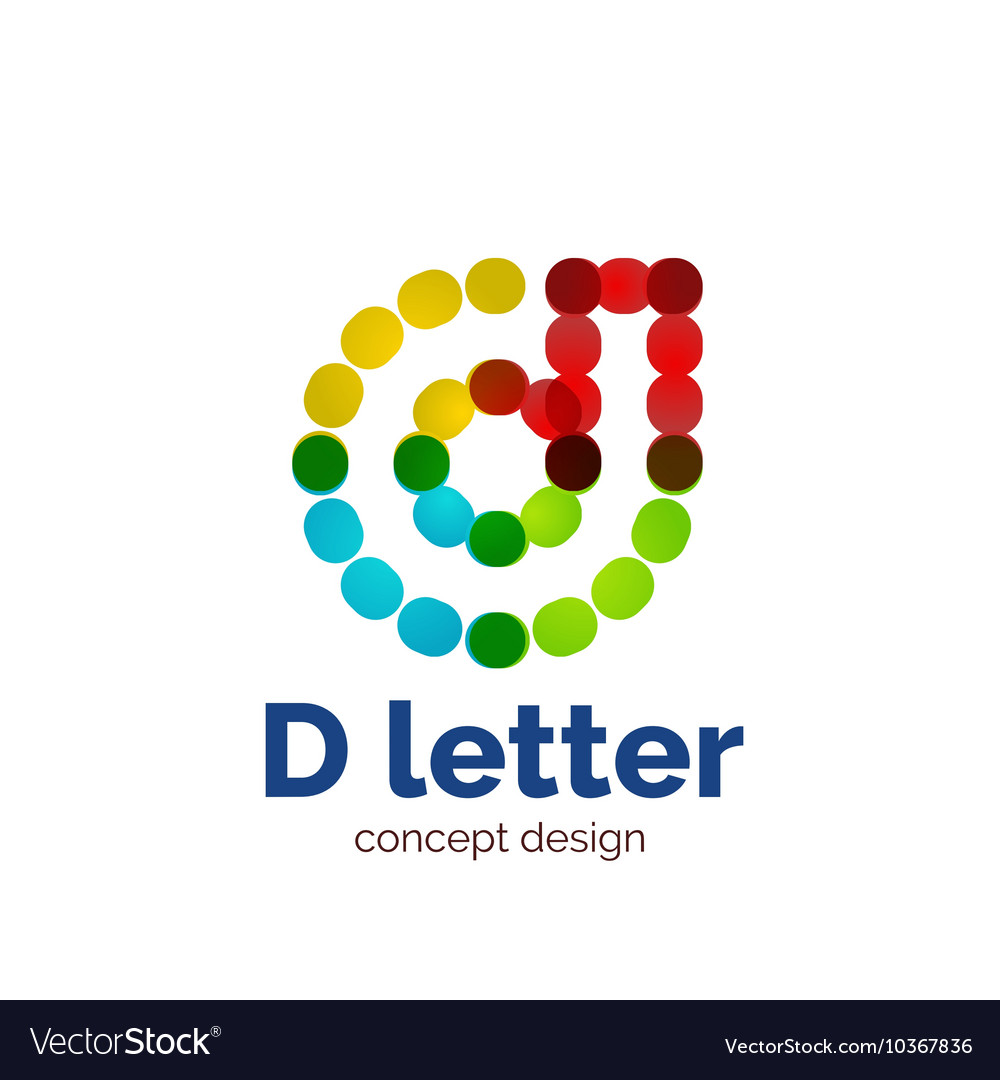 Modern minimalistic dotted letter concept