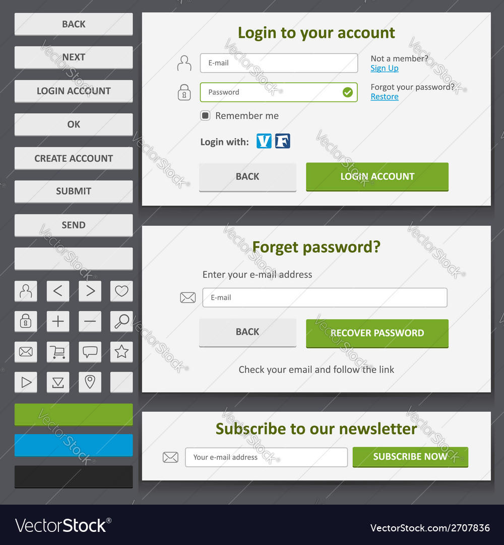 Modern UI Elements Collection