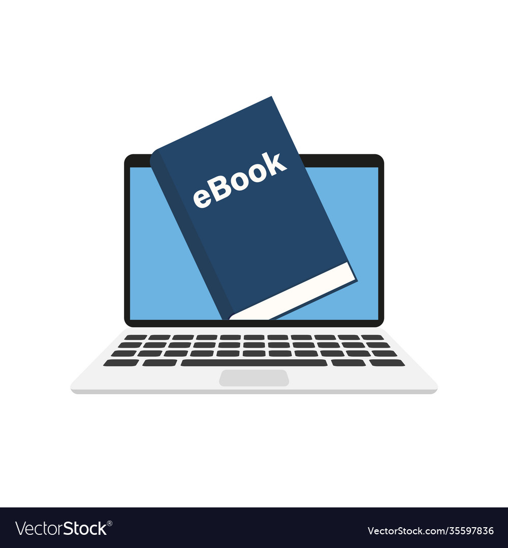 Online eBook Library on Laptop