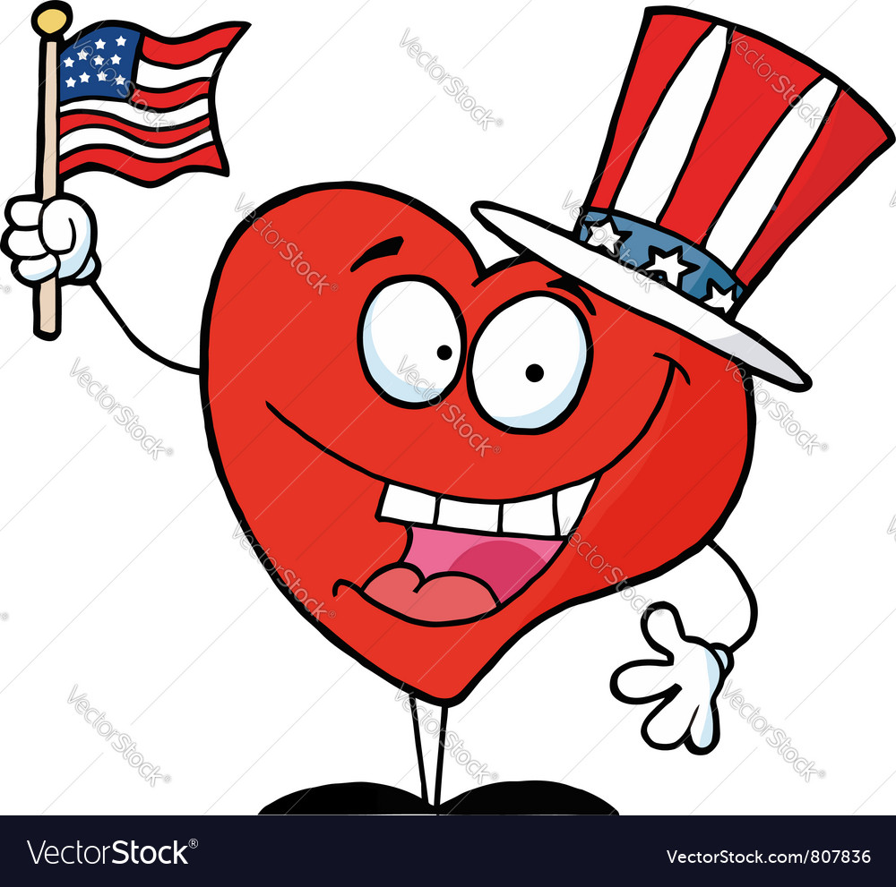 Patriotic Heart Character