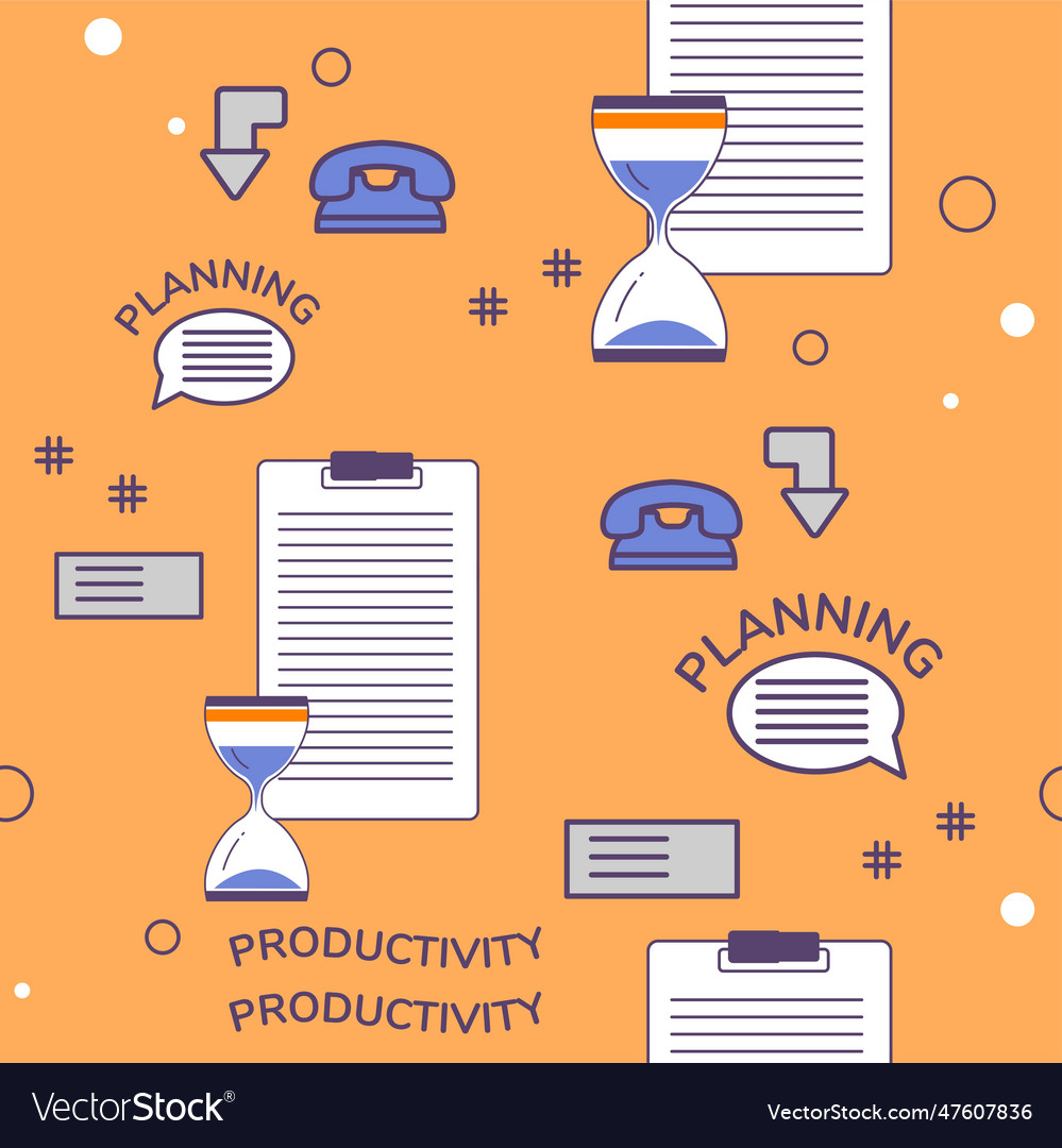 Productivity and planning projects workload Vector Image