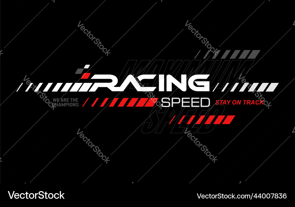 Racing performance trendy fashionable Royalty Free Vector