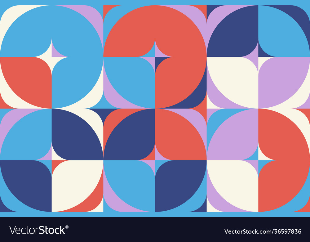 Retro Geometric Abstract Pattern
