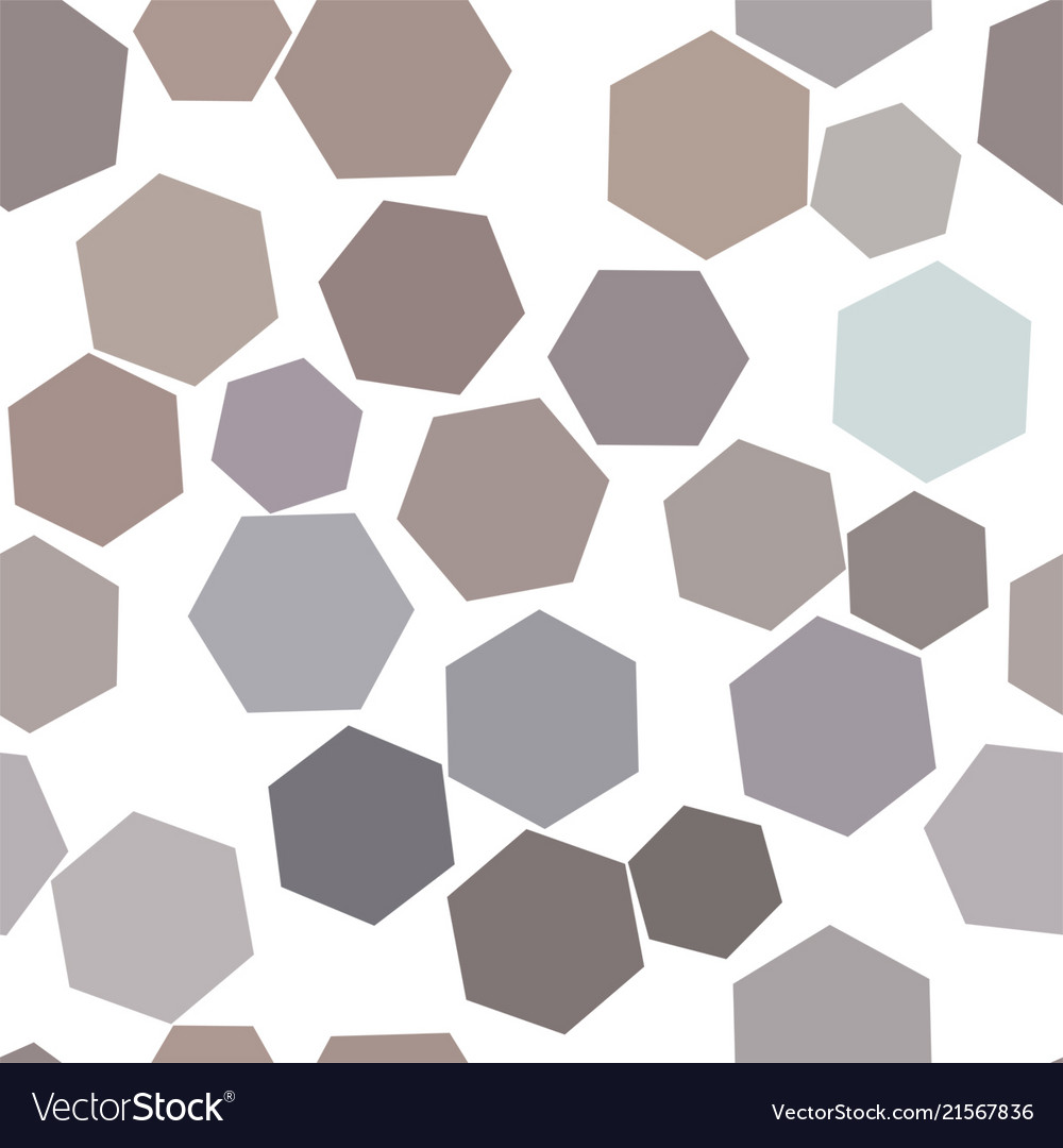 Seamless color abstract hexagon geometric pattern