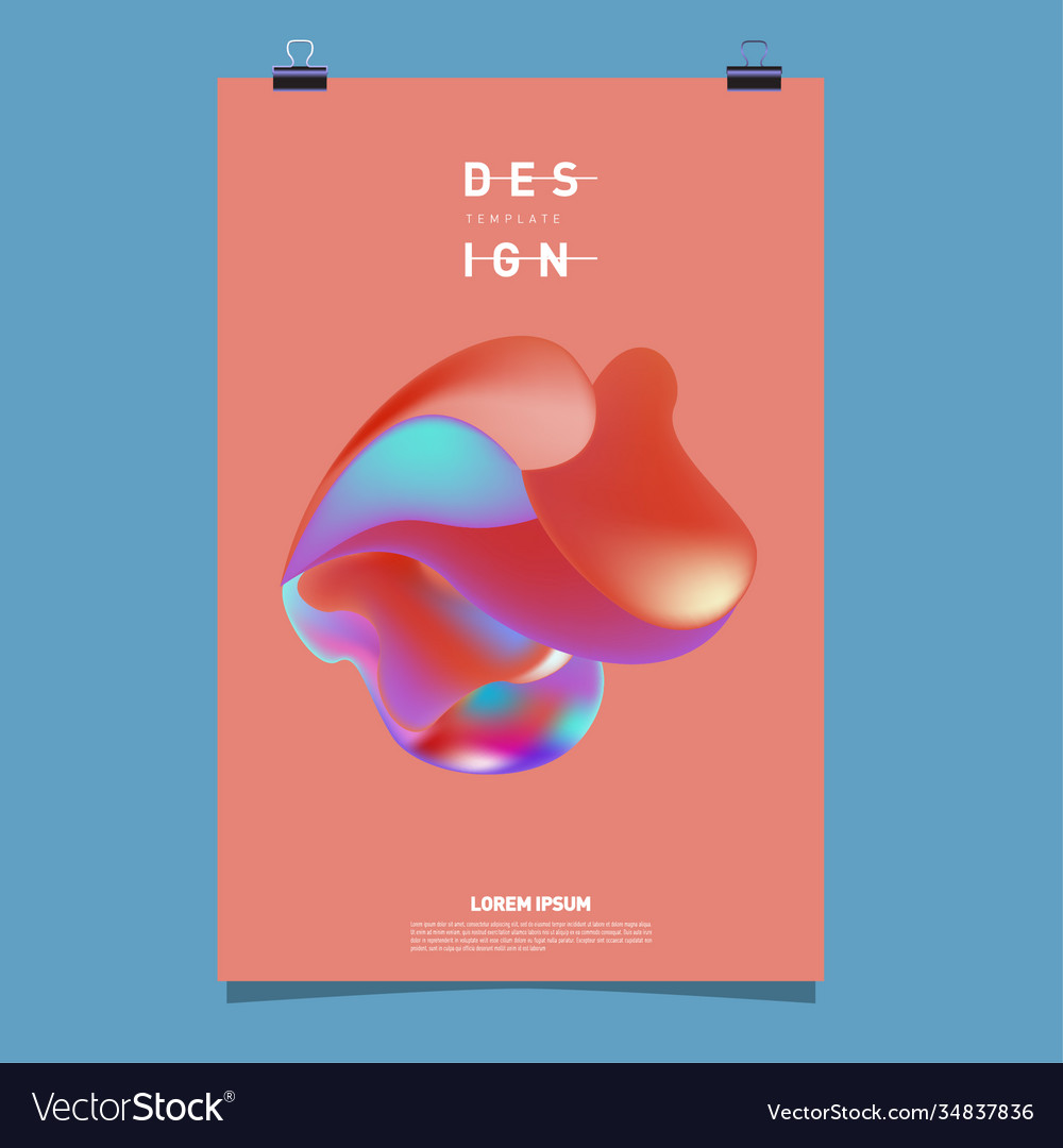 Simple abstract colorful fluid background
