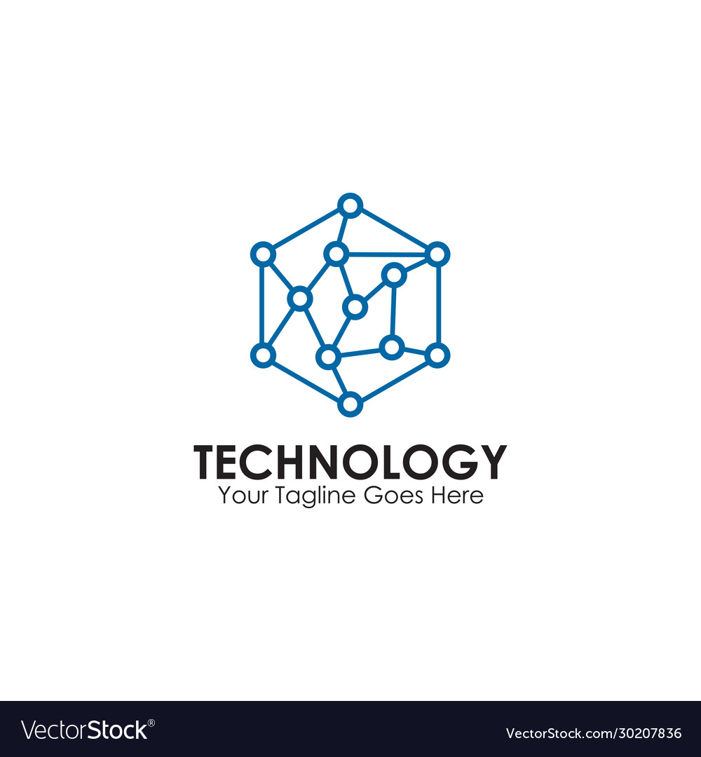 Technology logo design with using circuit element