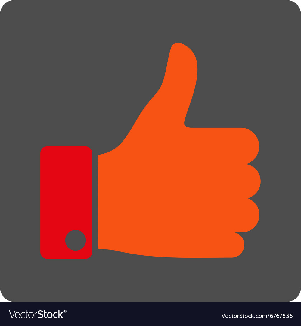 Thumb up rounded square button