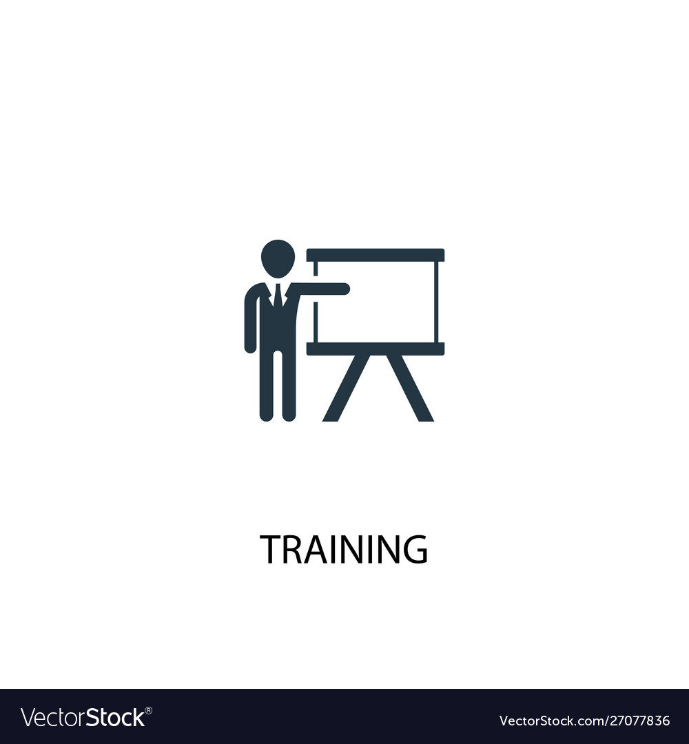 Training icon simple element Royalty Free Vector Image