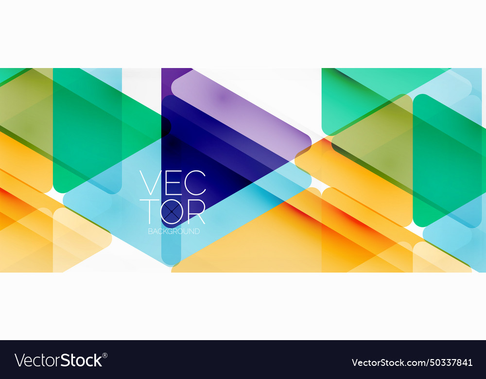 Abstract background color transparent triangles