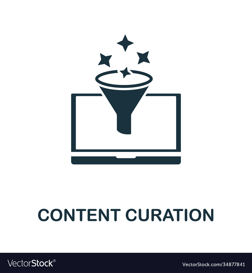 Content curation icon simple element from website