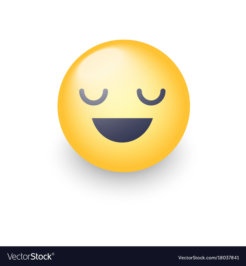 Fun cartoon emoji smiley icon face happy smiling