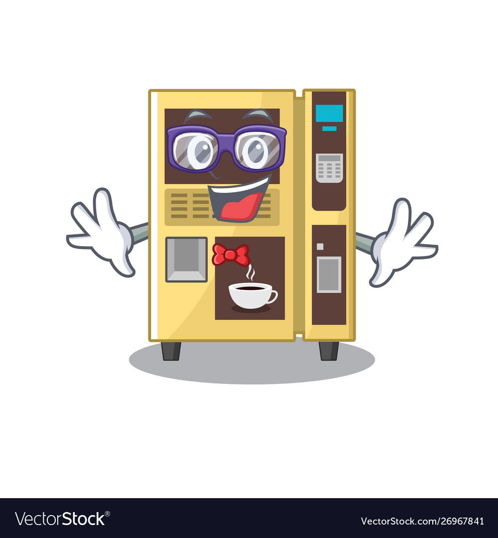 Geek coffee vending machine with cartoon shape