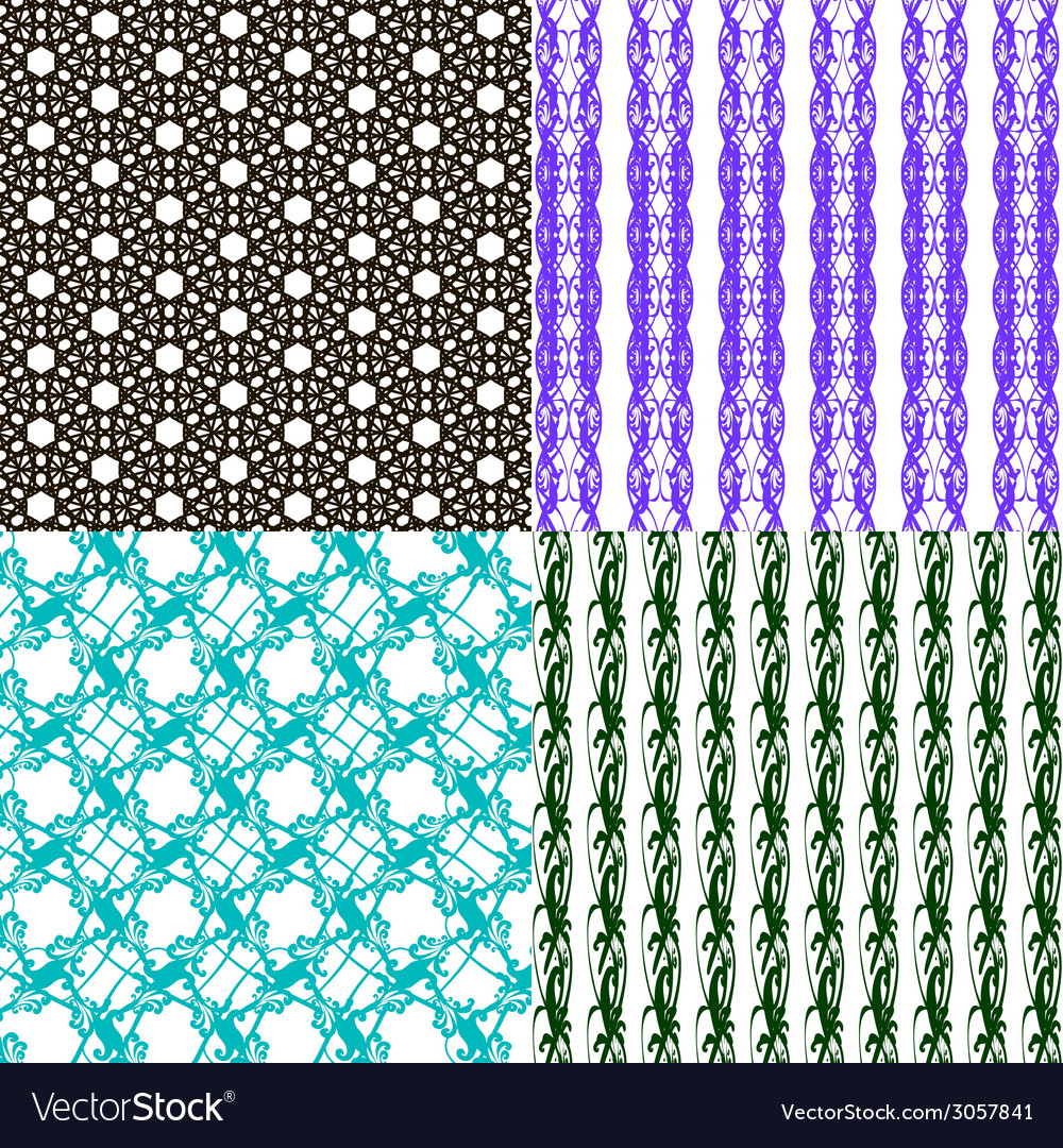Geometric patterns tiling set of abstract vintage