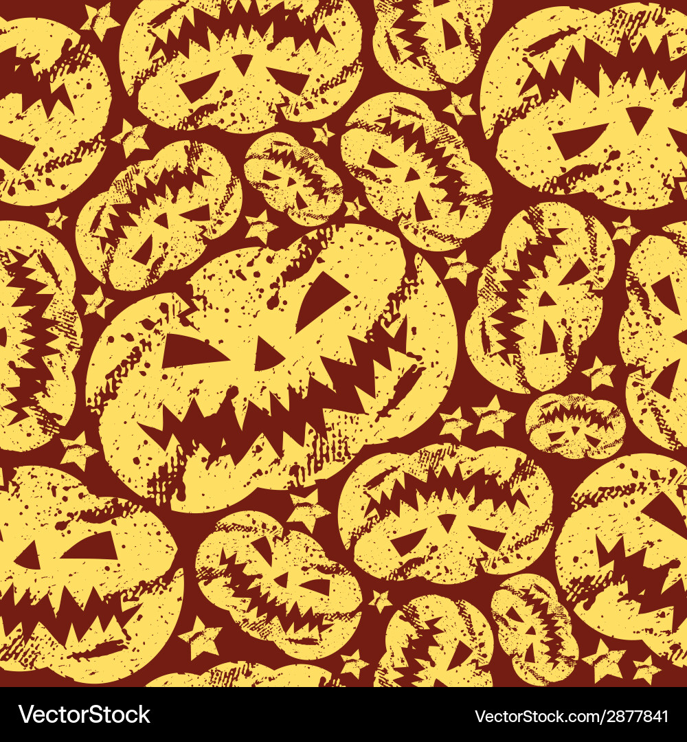 Halloween pumpkin seamless pattern Royalty Free Vector Image