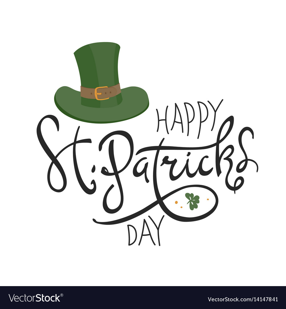 Happy saint patricks day logotype celebration