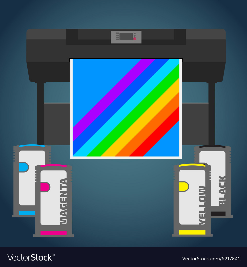 Ink plotter Royalty Free Vector Image - VectorStock