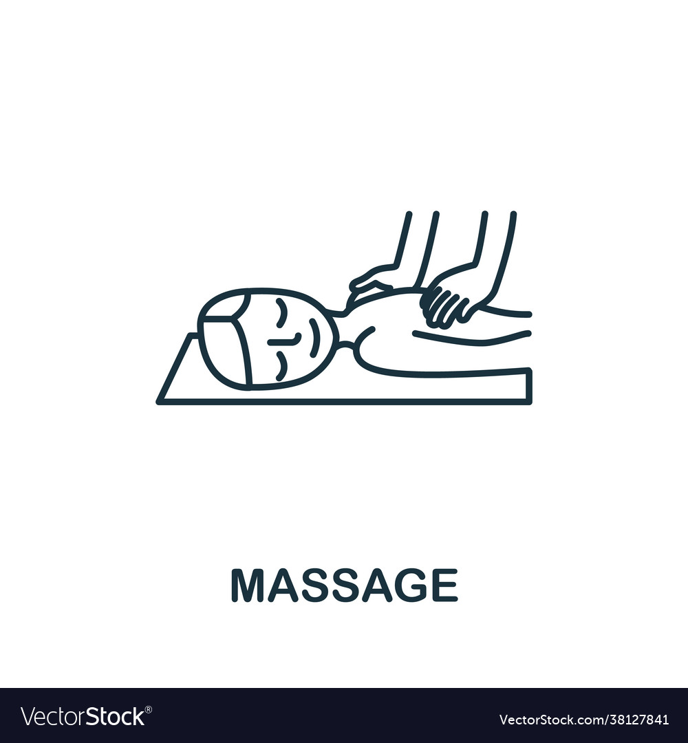 Massage icon from spa therapy collection simple Vector Image