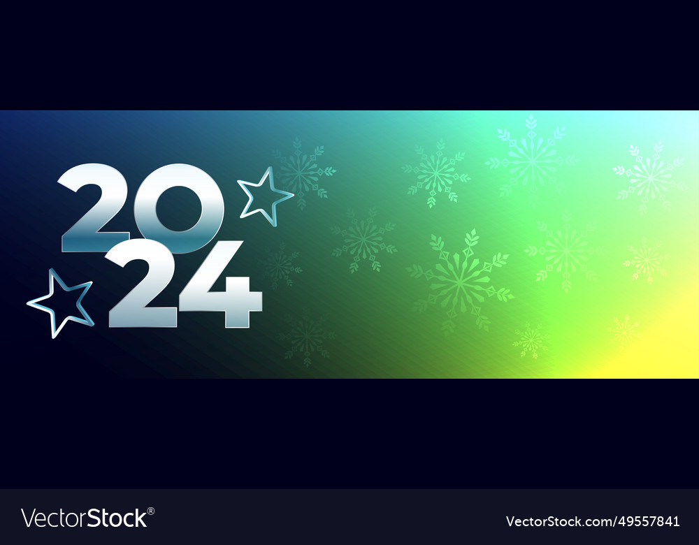 Modern 2024 lettering new year eve banner design Vector Image