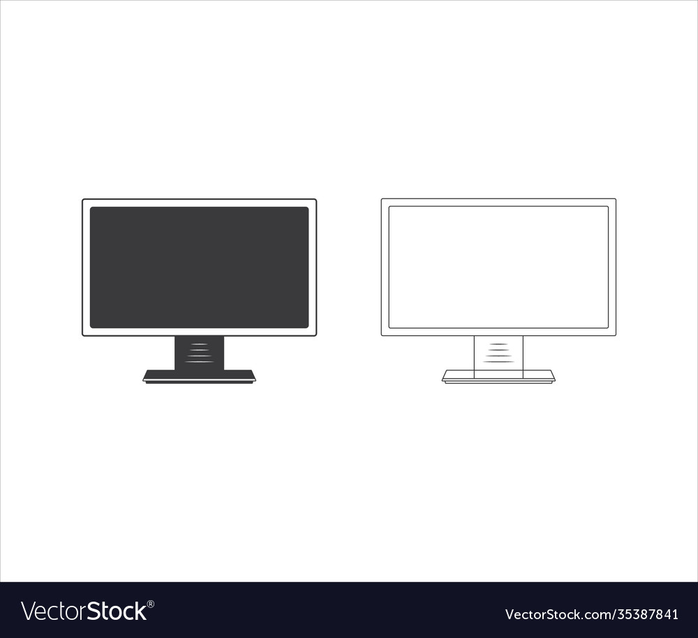 Monitor symbol icon design Royalty Free Vector Image