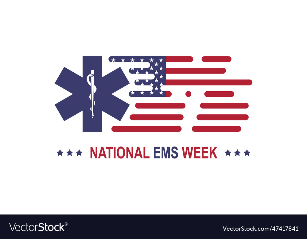 National ems week Royalty Free Vector Image VectorStock