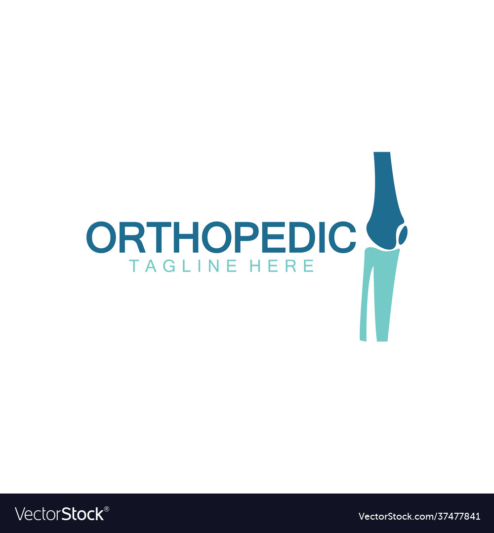 Orthopedic health bone logo design templateknee Vector Image