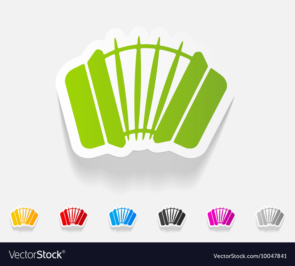 Realistic design element accordion
