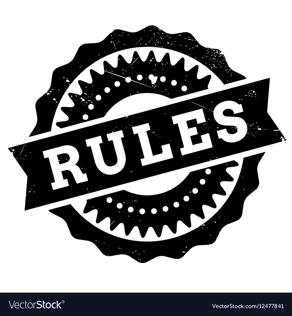 Rules stamp rubber grunge Royalty Free Vector Image