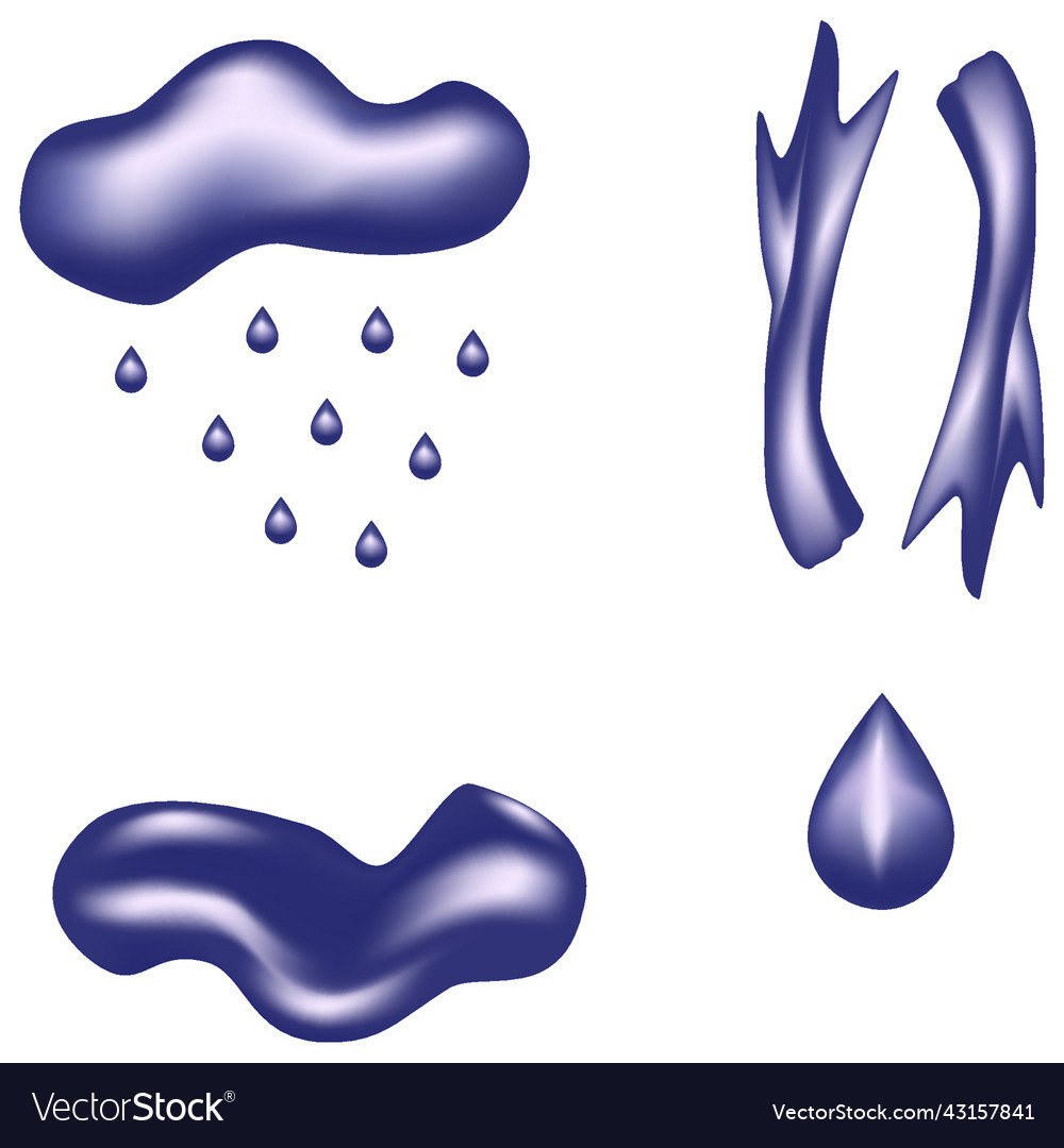 Set of abstract realistic graphic elements