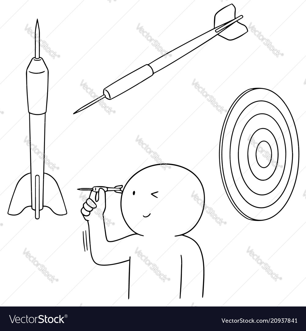 Set of dart Vector Image Set of dart