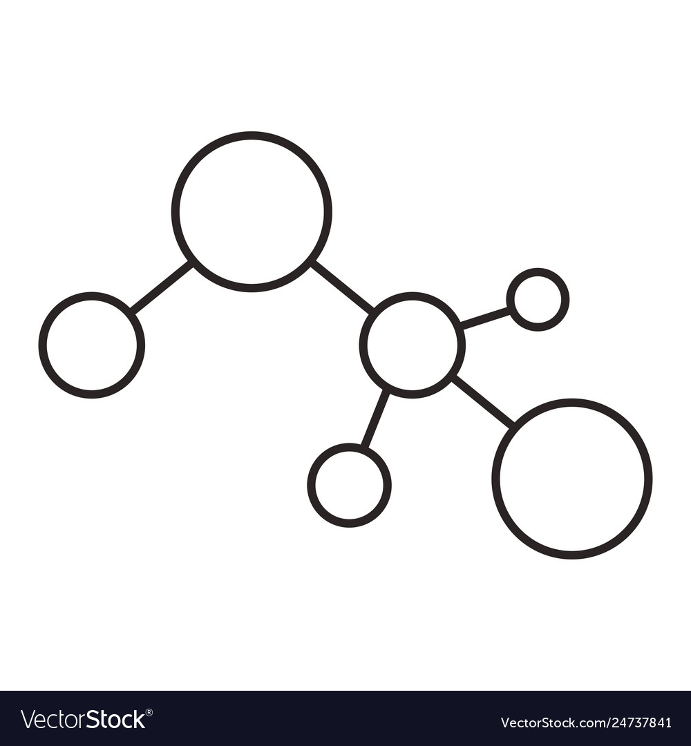 Structure molecular science icon Royalty Free Vector Image