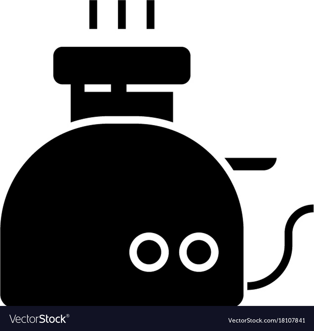 Toaster icon black sign Royalty Free Vector Image