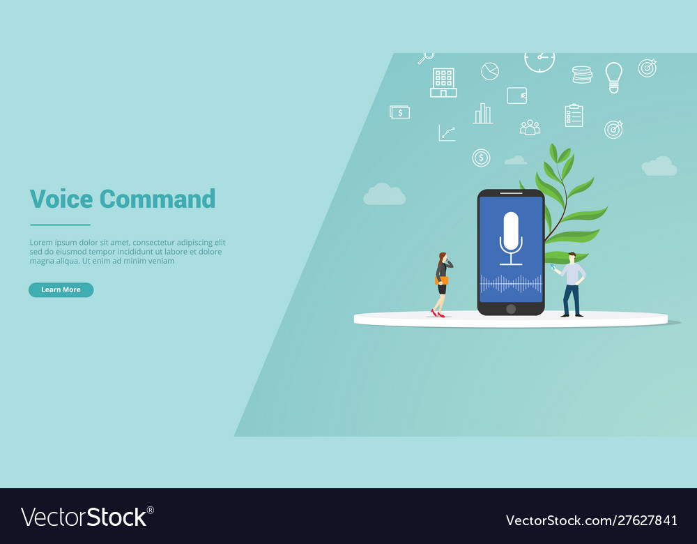 Voice command concept for website template