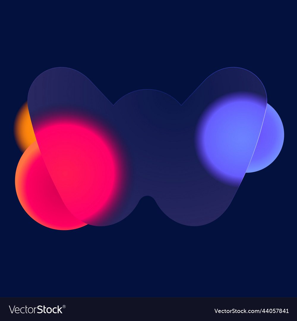 W letter logo in glass morphism style multicolor Vector Image W letter logo in glass morphism style multicolor