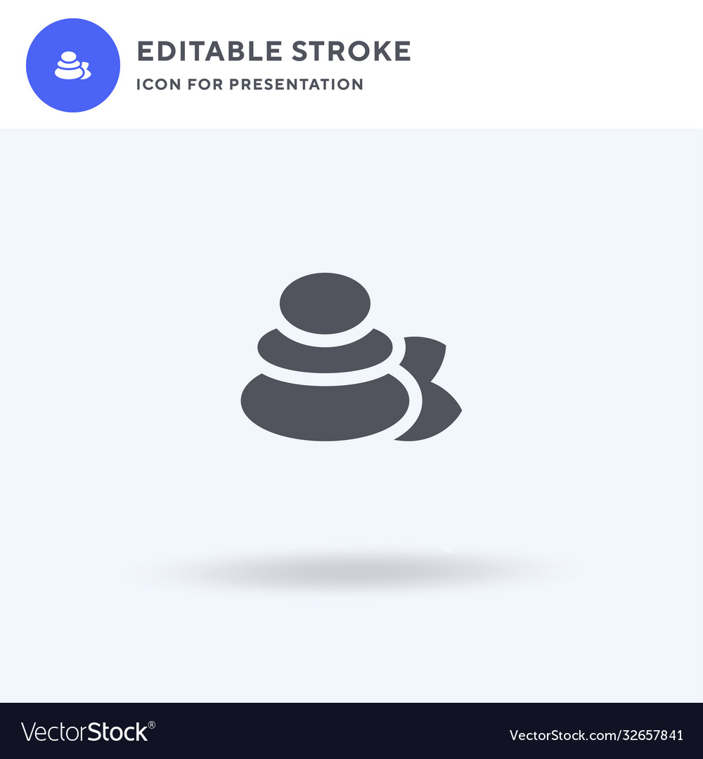 Zen Stones Icon Filled Flat Sign Solid Royalty Free Vector