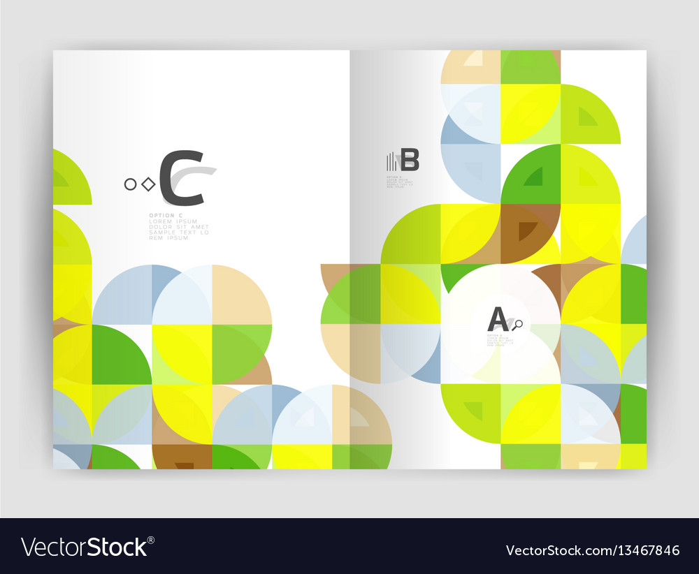 Abstract background with color triangles annual