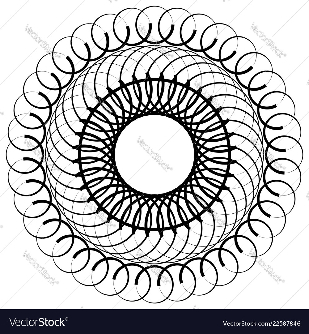 Abstract circular spiral element isolated