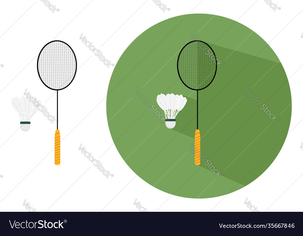 Badminton racket on white background Royalty Free Vector Badminton racket on white background Royalty Free Vector